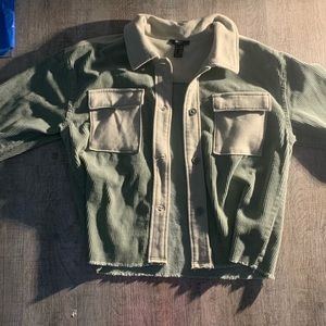 Sage green button up, jacket